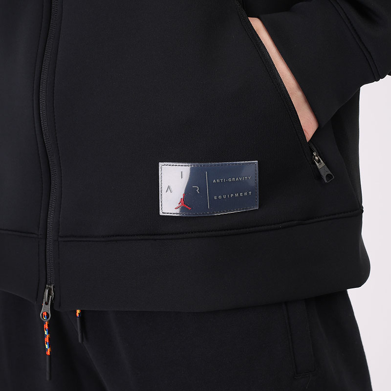 мужская черная толстовка Jordan Air Fleece Full-Zip Hoodie CV2328-010 - цена, описание, фото 4